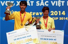 Quang Trí và Tâm Hảo vô địch giải các tay vợt xuất sắc               